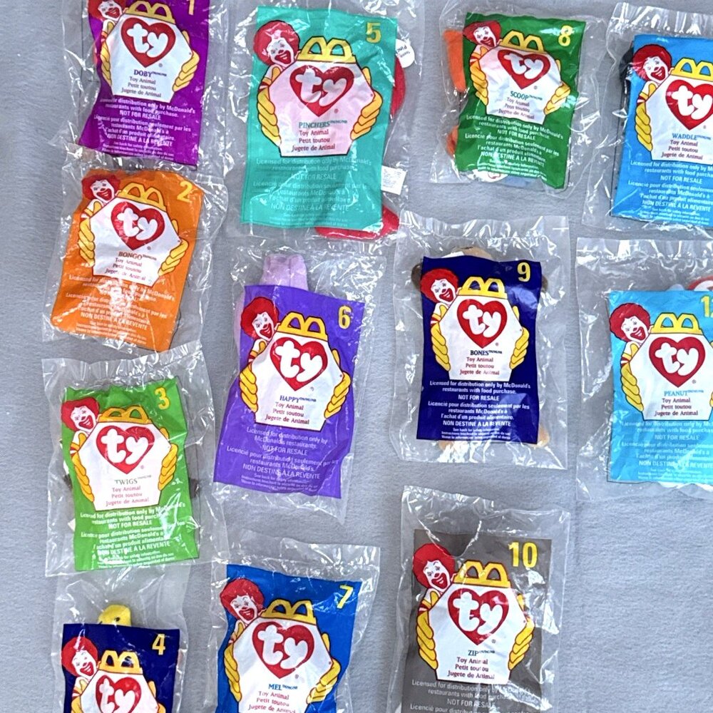 McDonalds Ty Teenie Beanie Babies 1998 1999 Lot Of 24 Complete Sets Plush Favors - Picture 2 of 16